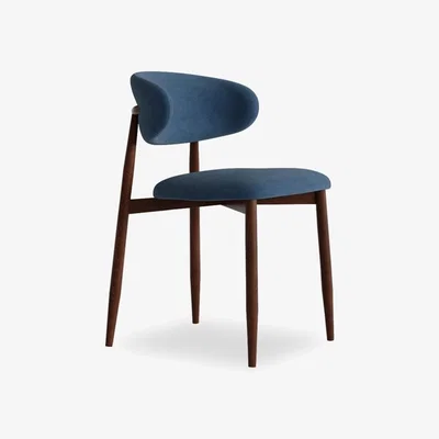 Cult Furniture £20  Off  Halston Dining Chair, Dust Blue Sustainable Velvet