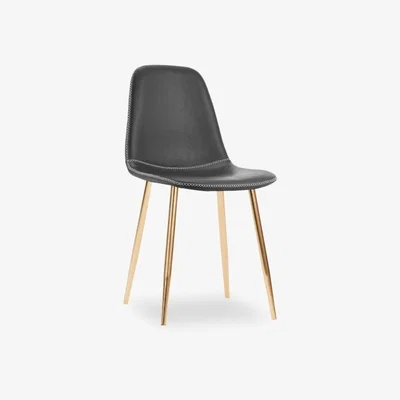 Cult Furniture Rayner Dining Chair, Black Leg Colour: Brass