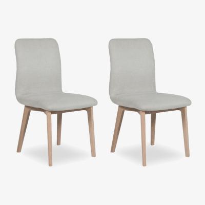 Cult Furniture Mabel Set of 2 Fabric Dining Chairs, Natural