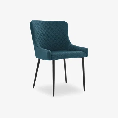 Cult Furniture Brooklyn Dining Chair, Midnight Blue Velvet