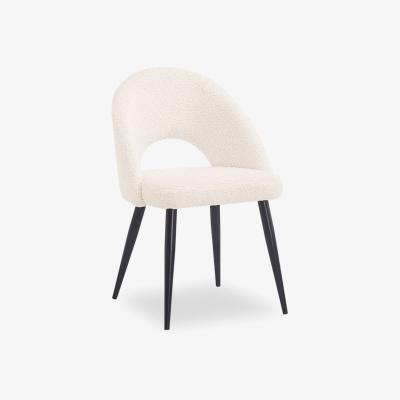 Cult Furniture Lucille Dining Chair, Ivory White Boucle