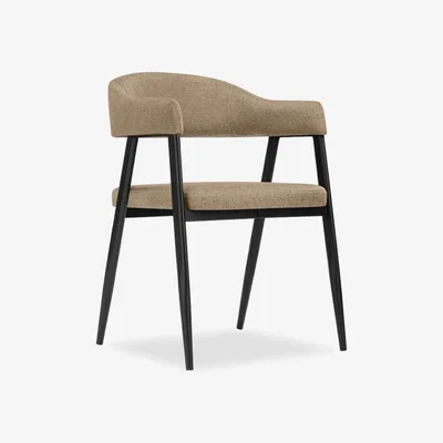 Cult Furniture £20  Off  Presley Carver Dining Chair, Latte Sustainable Fabric