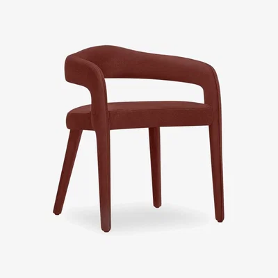 Cult Furniture Ophelia Carver Dining Chair, Rust Sustainable Velvet