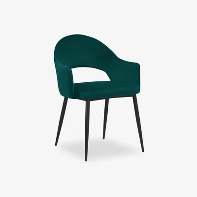 Cult Furniture Haines Carver Dining Chair, Teal Velvet