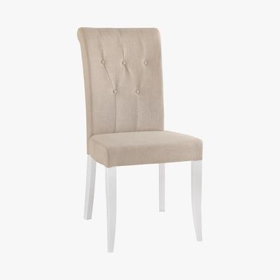 Dunelm Eaton Two Tone Upholstered Pair of Dining Chairs Sand
