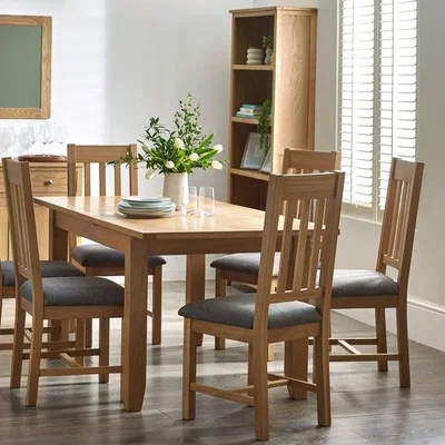 Dunelm Mallory Set Of 2 Dining Chairs, Oak
