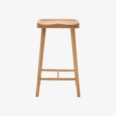 Dunelm Tampa Bar Stool, Natural Oak Brown