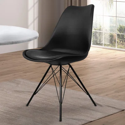 Dunelm Fusion Living Soho Plastic Dining Chair Black