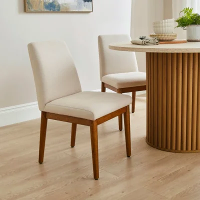Dunelm Cassie Set of 2 Dining Chairs, Fabric