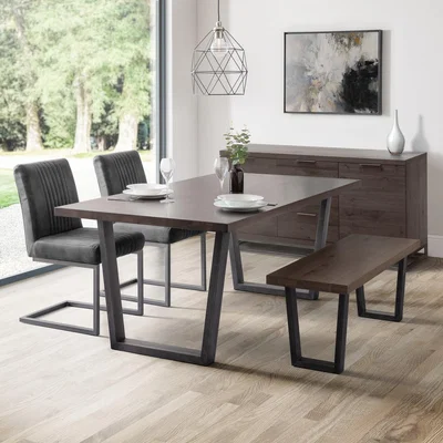 Dunelm Brooklyn Dining Bench Dark Oak Brown