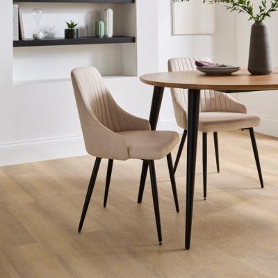 Dunelm Shea Set of 2 Dining Chairs, Fabric