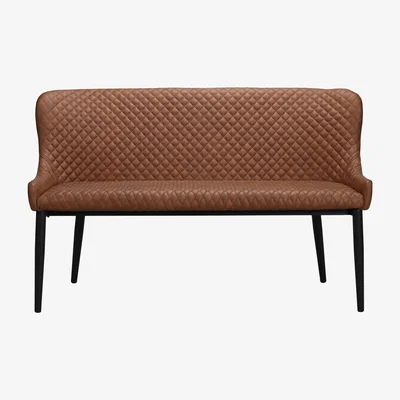 Dunelm Montreal Large Faux Leather Dining Bench Seat Brown