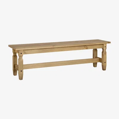 Dunelm Corona 5ft Dining Bench Pine Brown
