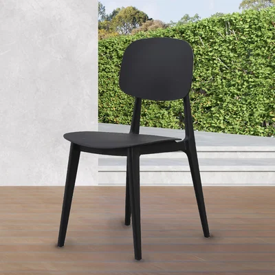 Dunelm Fusion Living Oslo Plastic Dining Chair Black
