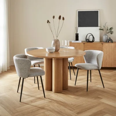 Dunelm Mandy Set of 4 Dining Chairs, Fabric