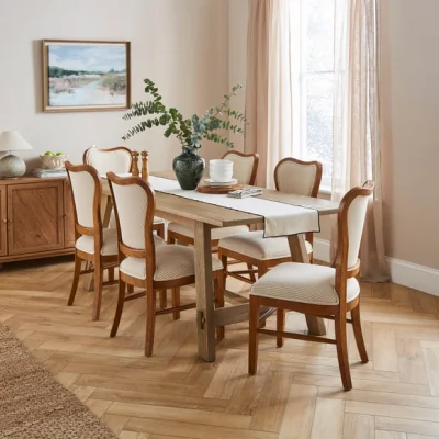 Dunelm Betty Dining Chair, Tiny Stripe Fabric