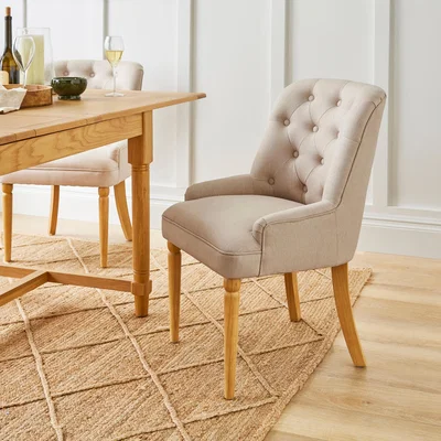 Dunelm Beatrice Button Back Dining Chair, Fabric