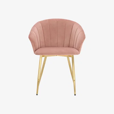 Dunelm Kendall Velvet Carver Chair Rose (Pink)