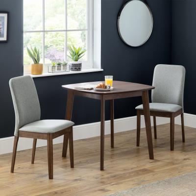 Dunelm Berkeley Set of 2 Dining Chairs Grey Grey
