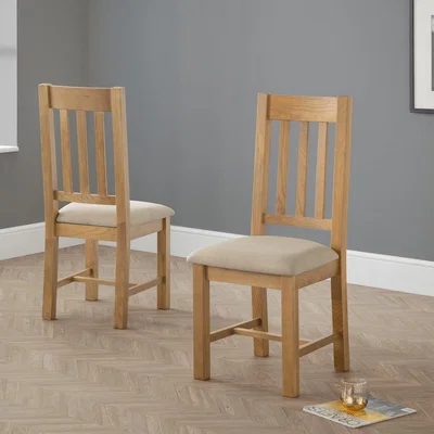Dunelm Hereford Set of 2 Dining Chairs Brown
