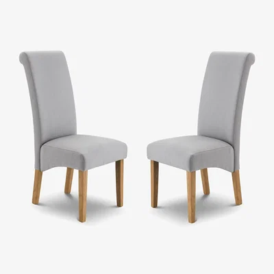 Dunelm Rio Set Of 2 Scrollback Dining Chairs Brown