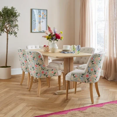 Dunelm Beatrice Spring Garden Button Back Dining Chair