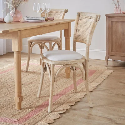Dunelm Florine Dining Chair, Natural Natural