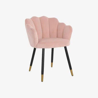 Dunelm Vivian Velvet Dining Chair Brilliant Rose