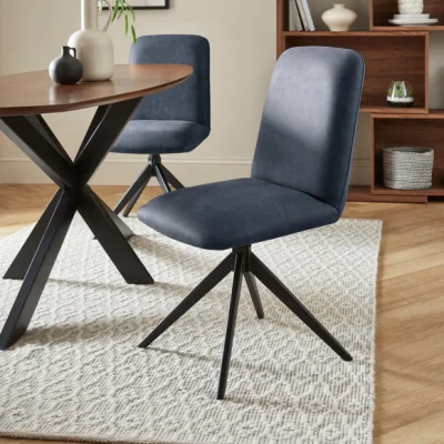 Dunelm Loki Set of 2 Dining Chairs, Faux Leather