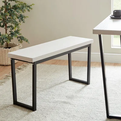 Dunelm Vixen Dining Bench Black and white