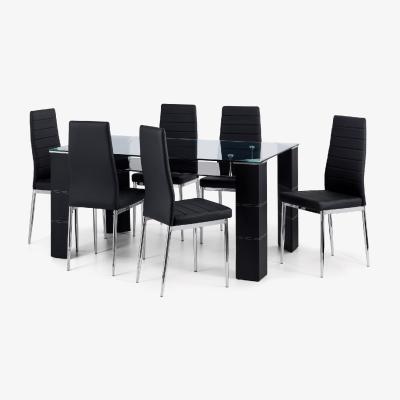 Dunelm Greenwich Set of 6 Dining Chairs Black