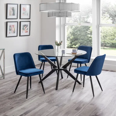 Dunelm Return - Burgess Set of 2 Dining Chairs, Velvet