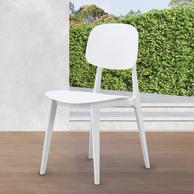 Dunelm Fusion Living Oslo Plastic Dining Chair White