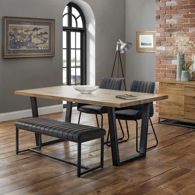 Dunelm Soho Dining Bench Black