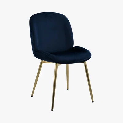 Dunelm Blair Chair Ink Velvet Ink (Blue)
