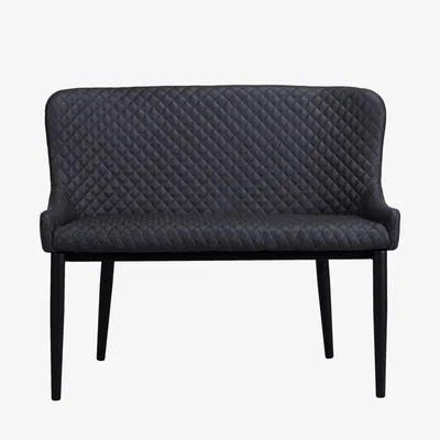 Dunelm Montreal Small Faux Leather Dining Bench Seat Black