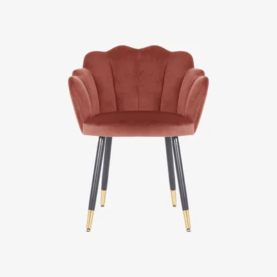 Dunelm Vivian Velvet Chair Brilliant Rose