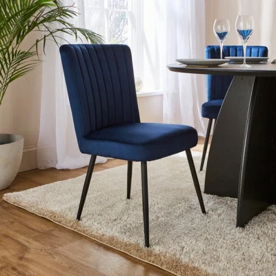 Dunelm Taylor Set of 2 Dining Chairs, Velvet