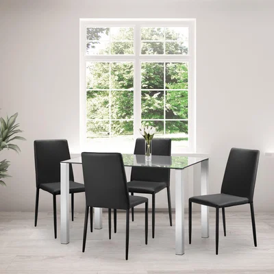 Dunelm Jazz Set of 4 Dining Chairs Black