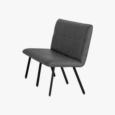 Dunelm Arthur 4 Seater Modular Dining Bench Grey Faux Leather Grey