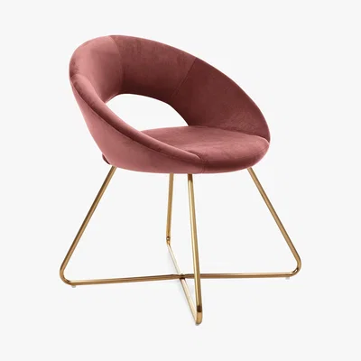 Dunelm Stella Velvet Chair - Rose Pink Blush
