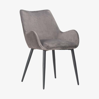 Dunelm Avery Carver Chair Charcoal