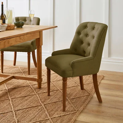 Dunelm Beatrice Button Back Dining Chair, Fabric