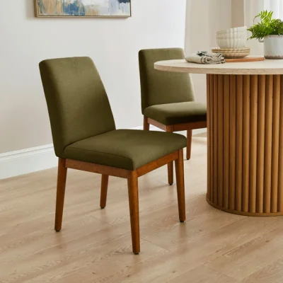 Dunelm Cassie Set of 2 Dining Chairs, Fabric