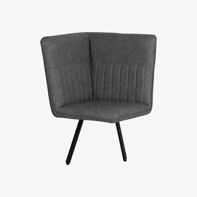 Dunelm Arthur Modular Corner Dining Bench Grey Faux Leather Grey