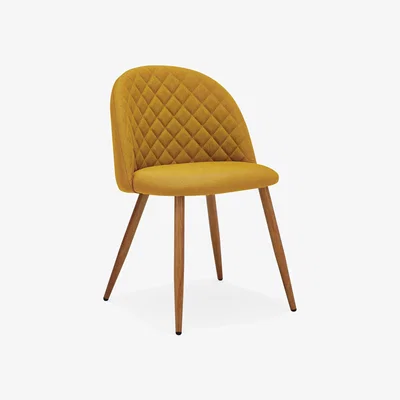 Dunelm Astrid Dining Chair, Flatweave Fabric Yellow