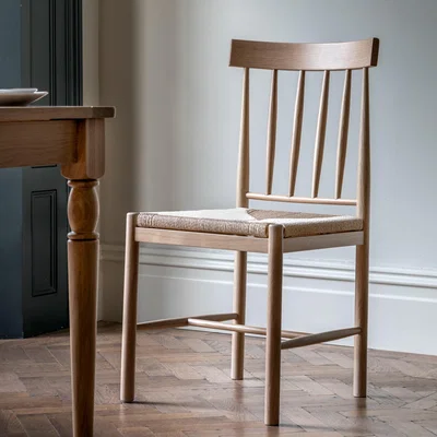 Dunelm Elda Set of 2 Dining Chairs Natural