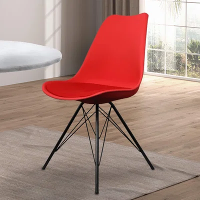 Dunelm Fusion Living Soho Plastic Dining Chair Red