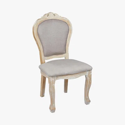 Dunelm Provence Padded Pair of Dining Chairs White and Brown