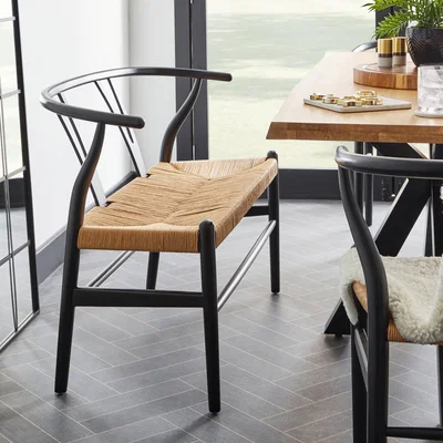 Dunelm Lara Bench Seat Black